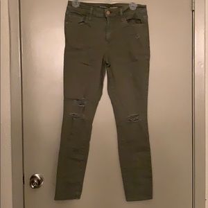 Women’s army green jeans